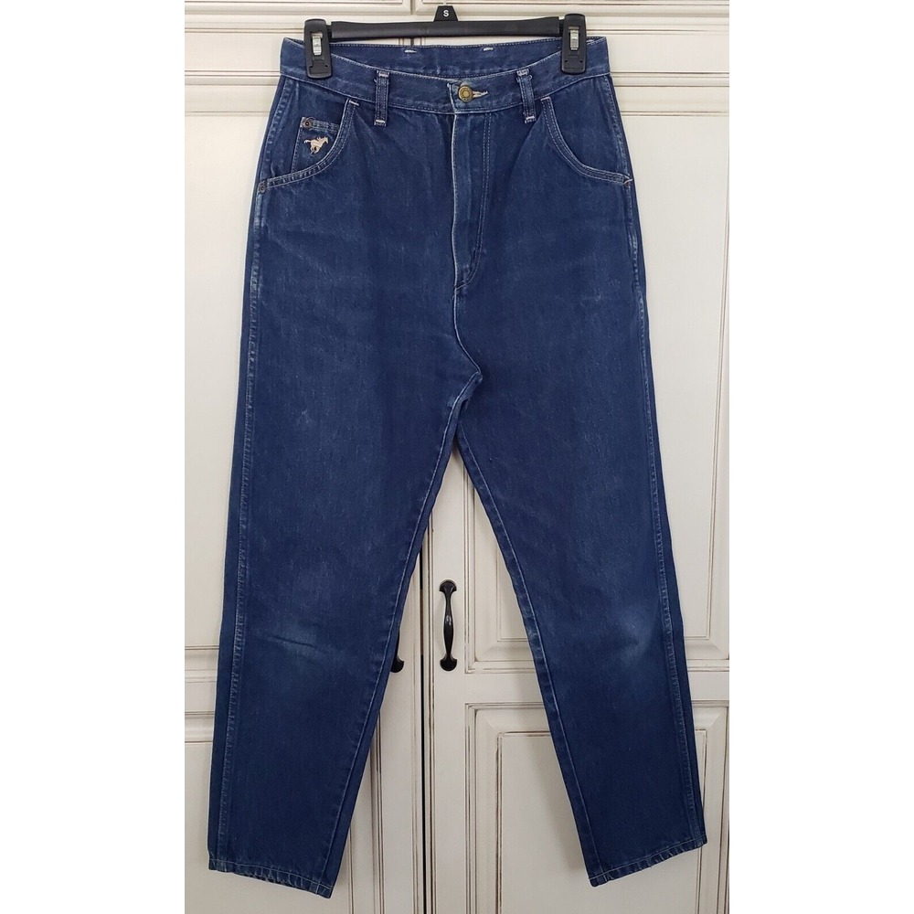 Vtg Wrangler Highwaist Mom Jeans Horse Logo‎ Jr sz 13